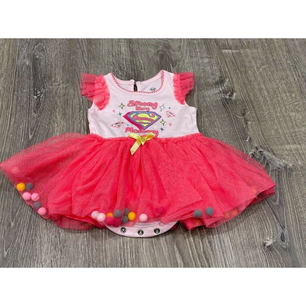 Superman Strong Like Mommy Dress 0/3 Month B41